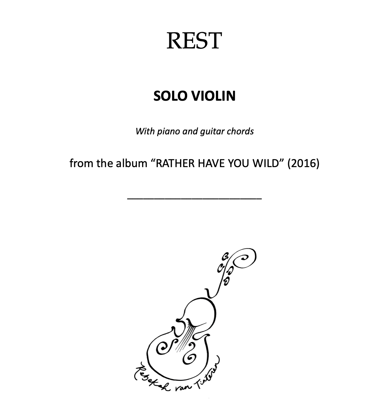 Rest SOLO VIOLIN/CHORDS (with backing track)