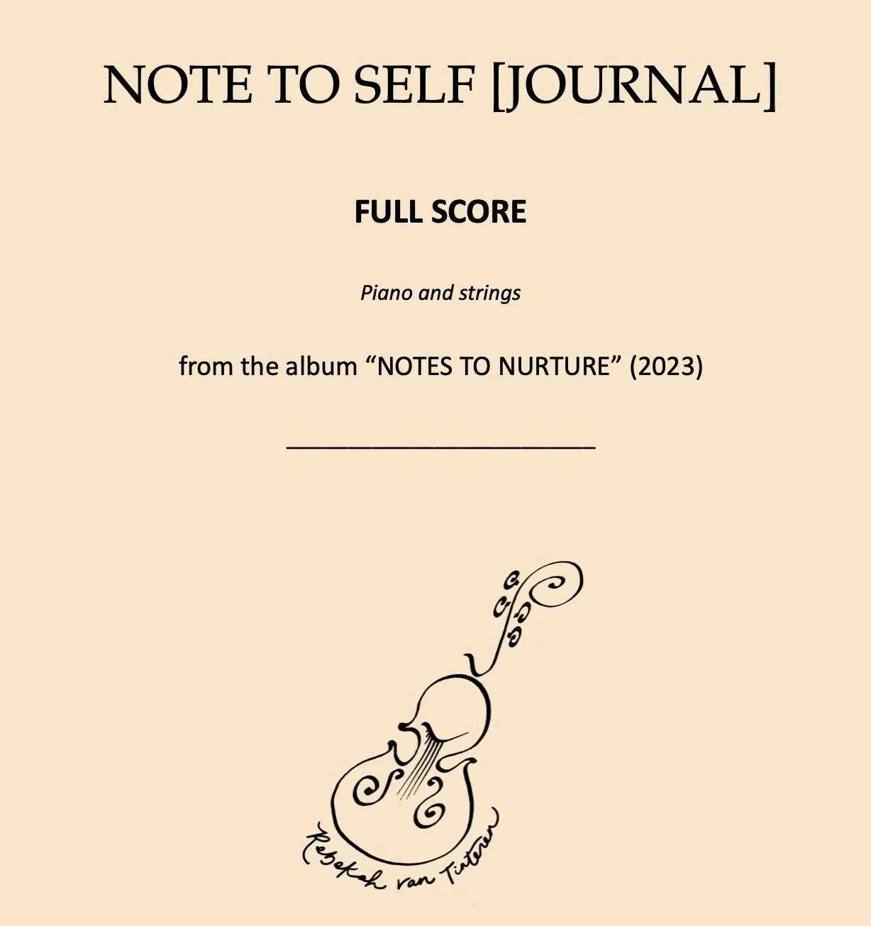Note to Self [Journal] Score (Piano and Strings)