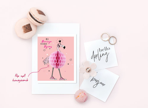 Flamingo Pop Up Card