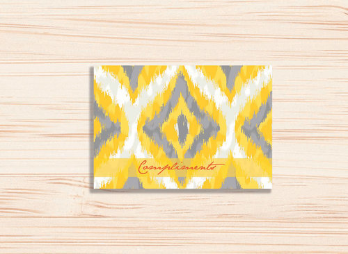 Yellow Ikat Gift Cards