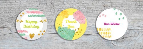 Abstract Round Tags