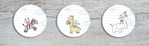 Kids Drawing - Round Tags
