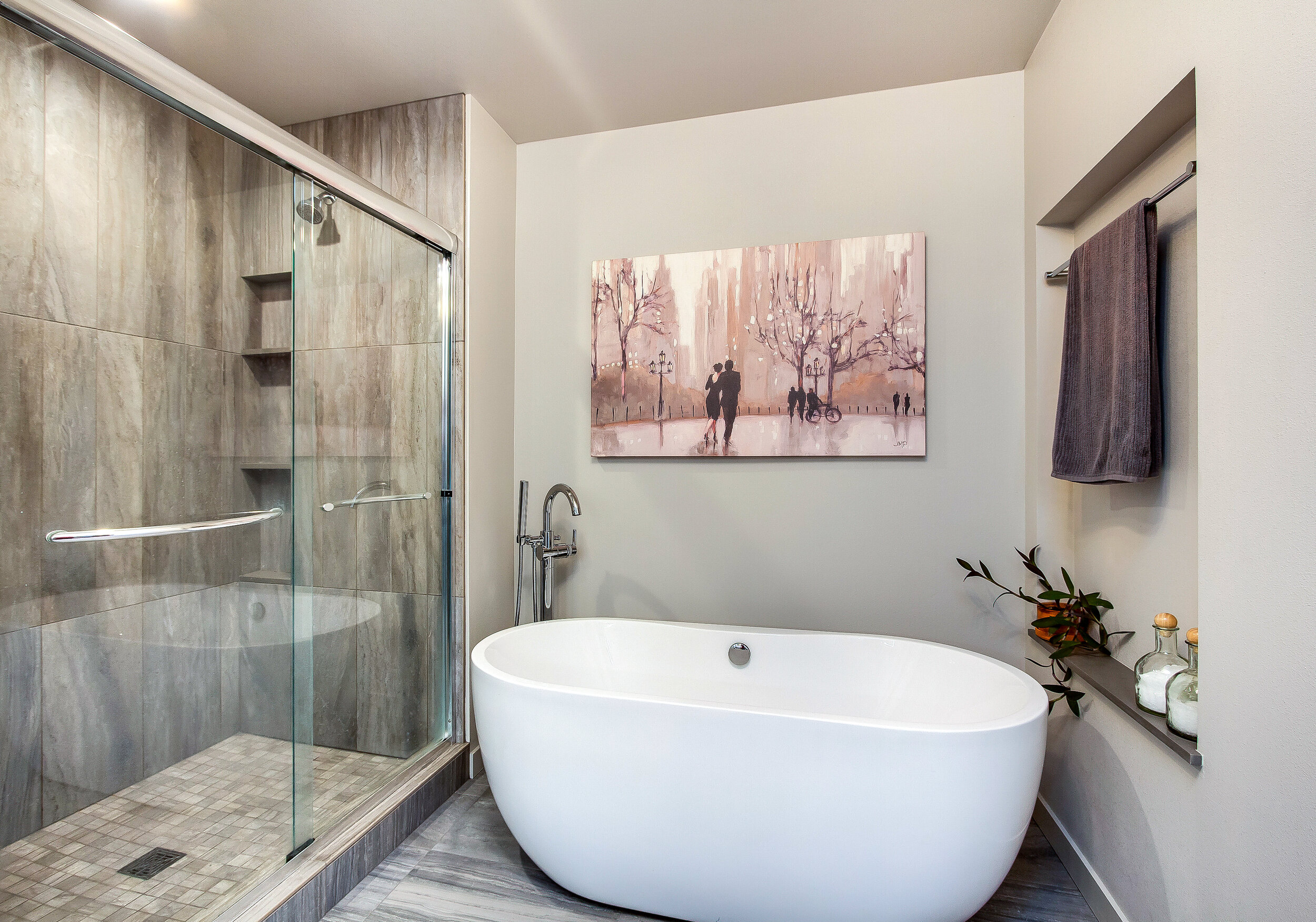 Complete with a spa-like design, the master bath offers a tranquil space to relax and refresh. 