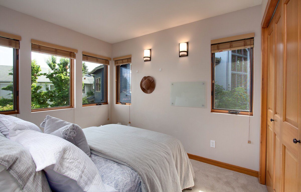 The second bedroom is almost as large as the main, with multiple windows to let natural light stream in.