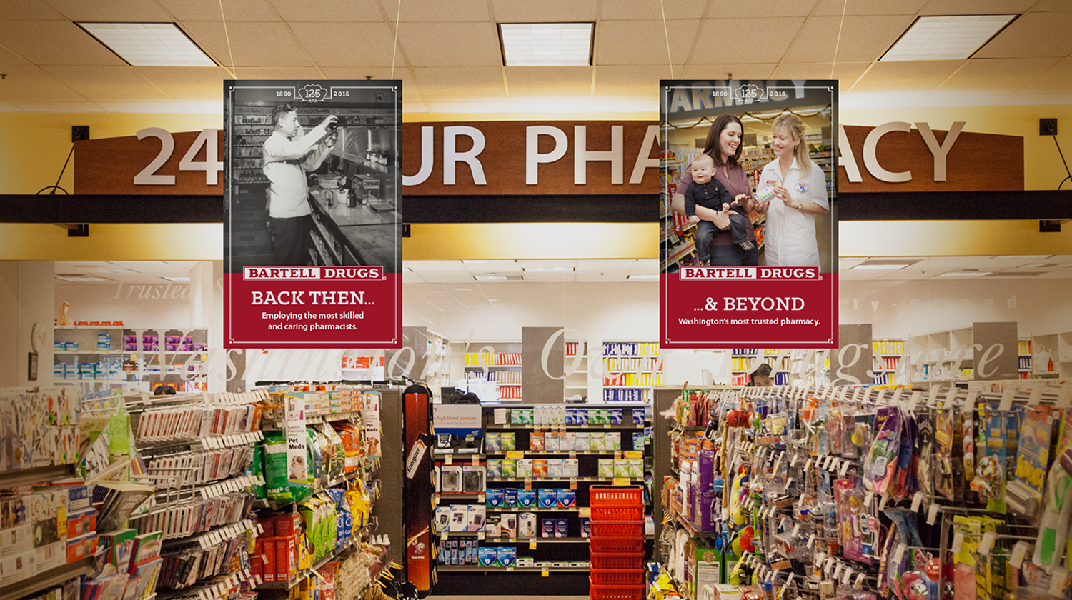 Bartell Drugs Refresh and 125th Anniversary (Brand-Print-Web-Packaging