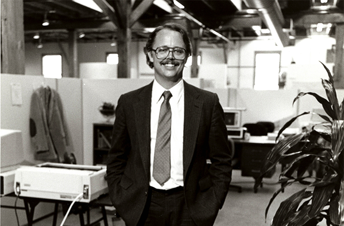 David Bunnell at PC World 's offices in 1984