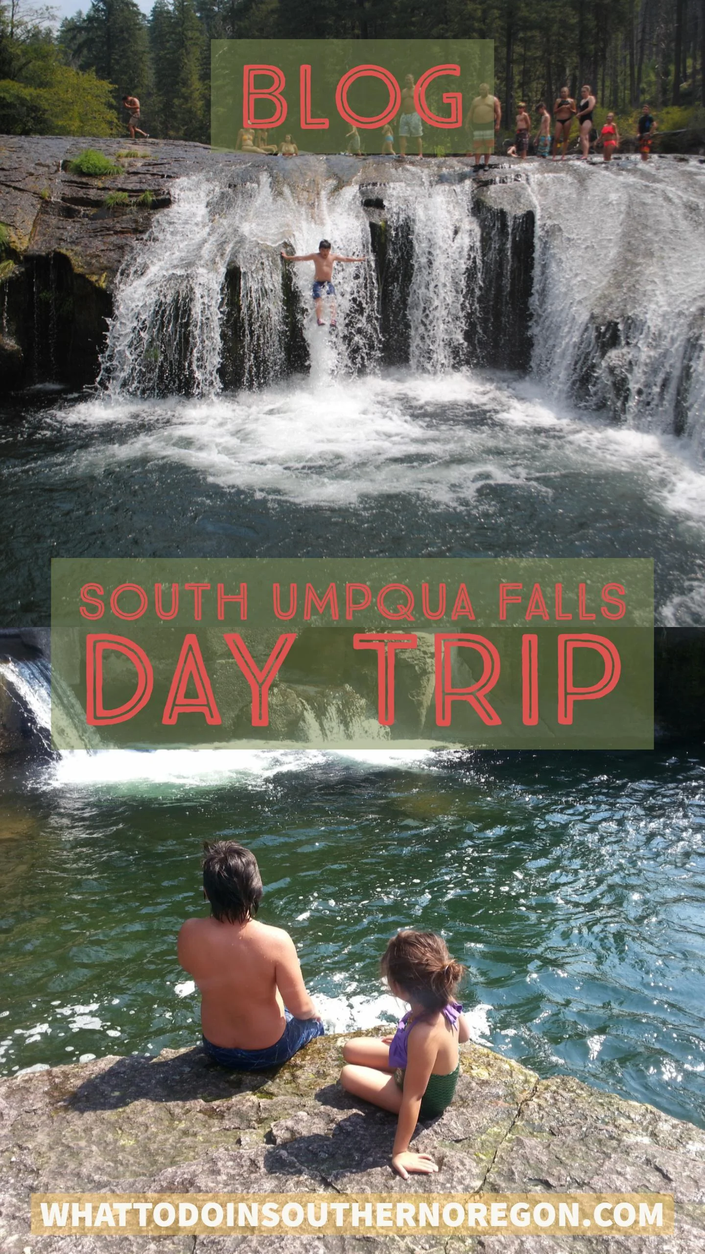 SOUTH UMPQUA FALLS NATURAL WATER SLIDES - What to do in Southern Oregon - Kids Fun - Outdoor Adventures