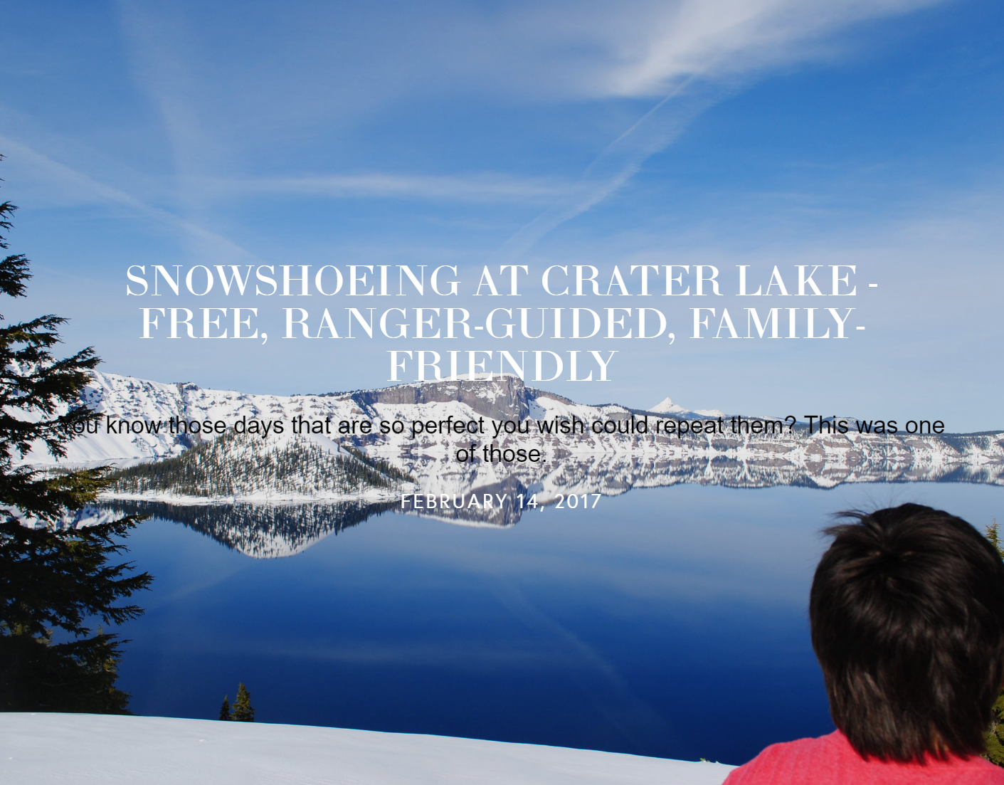 FREE RANGER GUIDED SNOWSHOEING AT CRATER LAKE