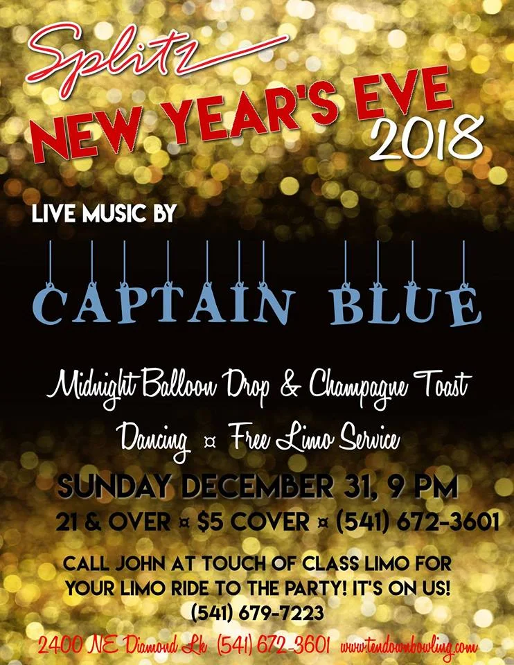 NEW YEARS EVE PARTY AT SPLITZ IN ROSEBURG