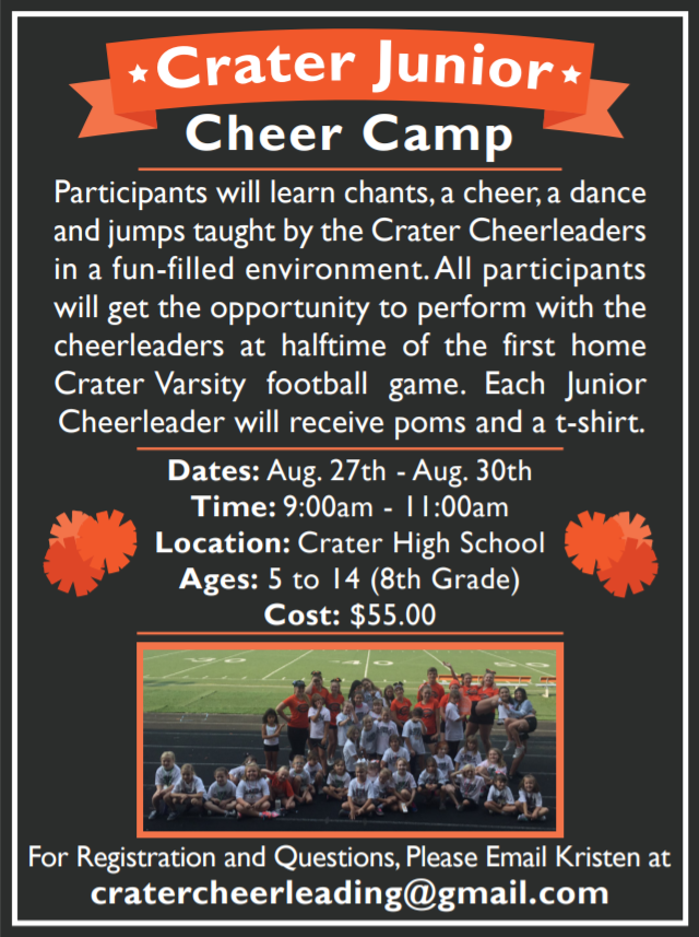 CRATER JUNIOR CHEER CAMP