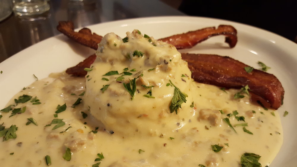Biscuits and Gravy at Wolf Creek Tavern