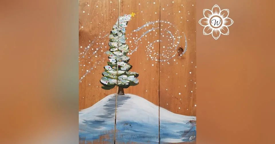 WINTER TREE SIP AND PAINT AT VISIONS OF WONDERLAND
