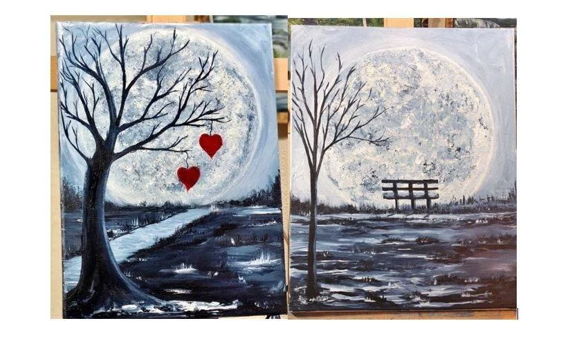 LOVE YOU TO THE MOON at WINE &amp; BRUSH - PHOENIX