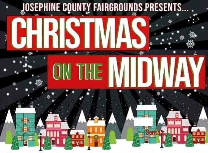 CHRISTMAS LIGHTS ON THE MIDWAY AT JOSEPHINE COUNTY FAIRGROUNDS