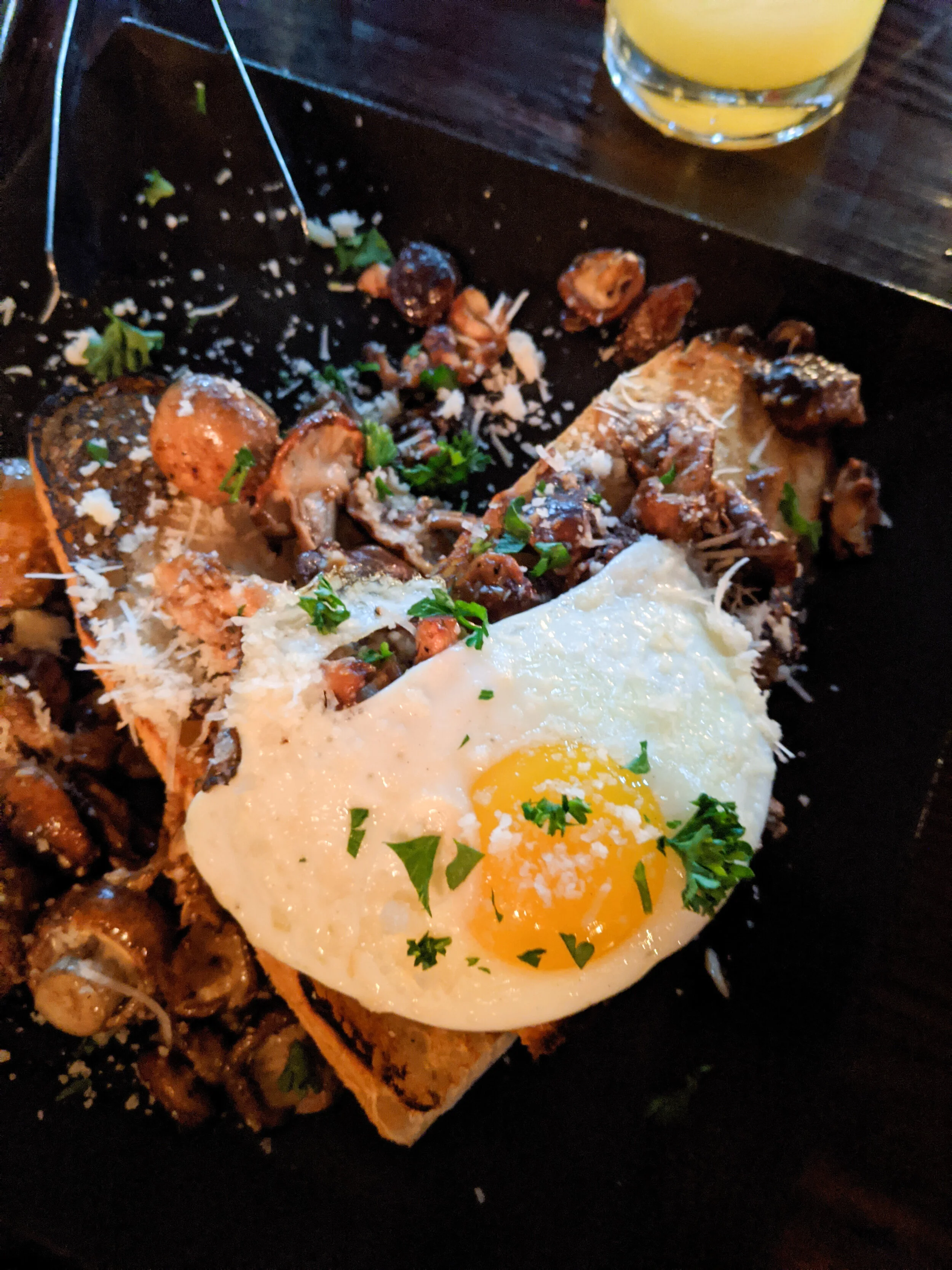 Foraged Mushrooms on Toast at The Parrott House