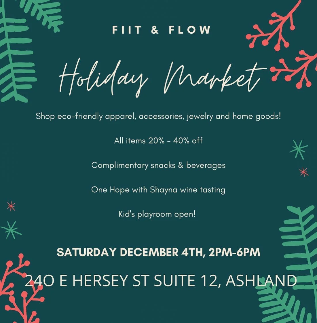 FIIT &amp; FLOW HOLIDAY MARKET