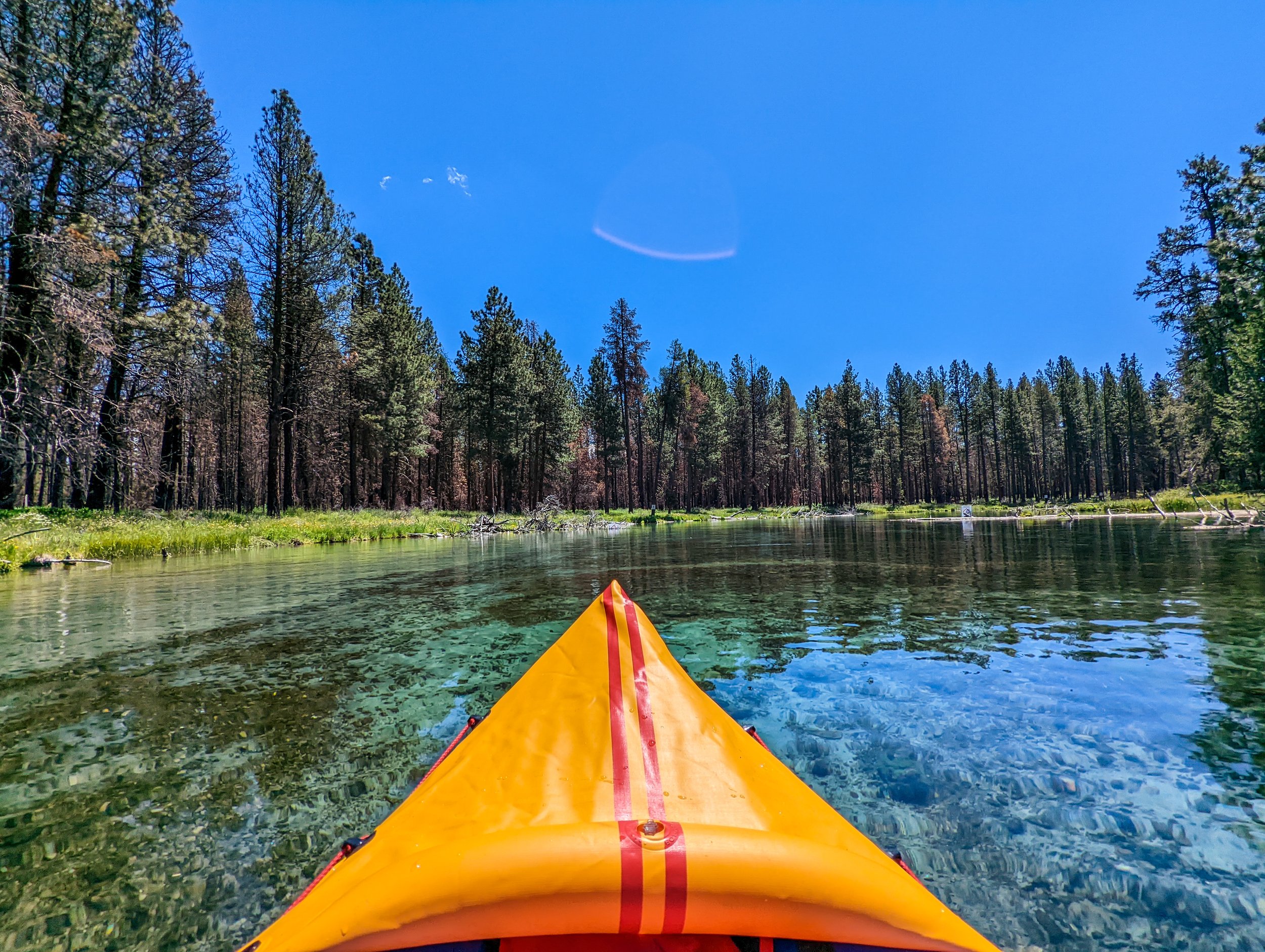 Paddling Spring Creek in Chiloquin