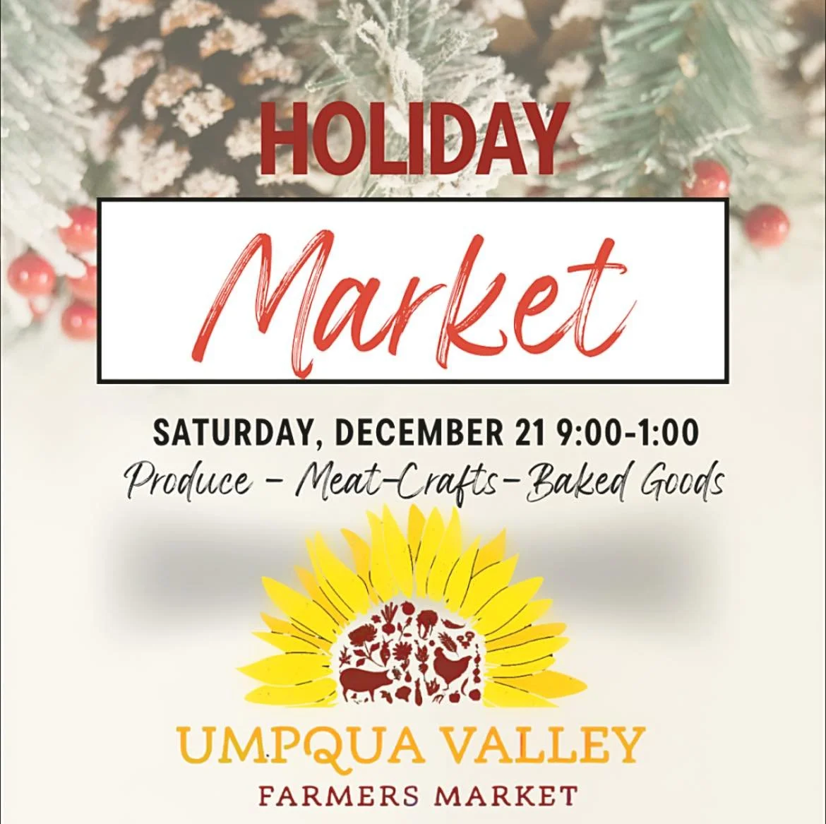 Umpqua Valley Farmers Market - Holiday Market