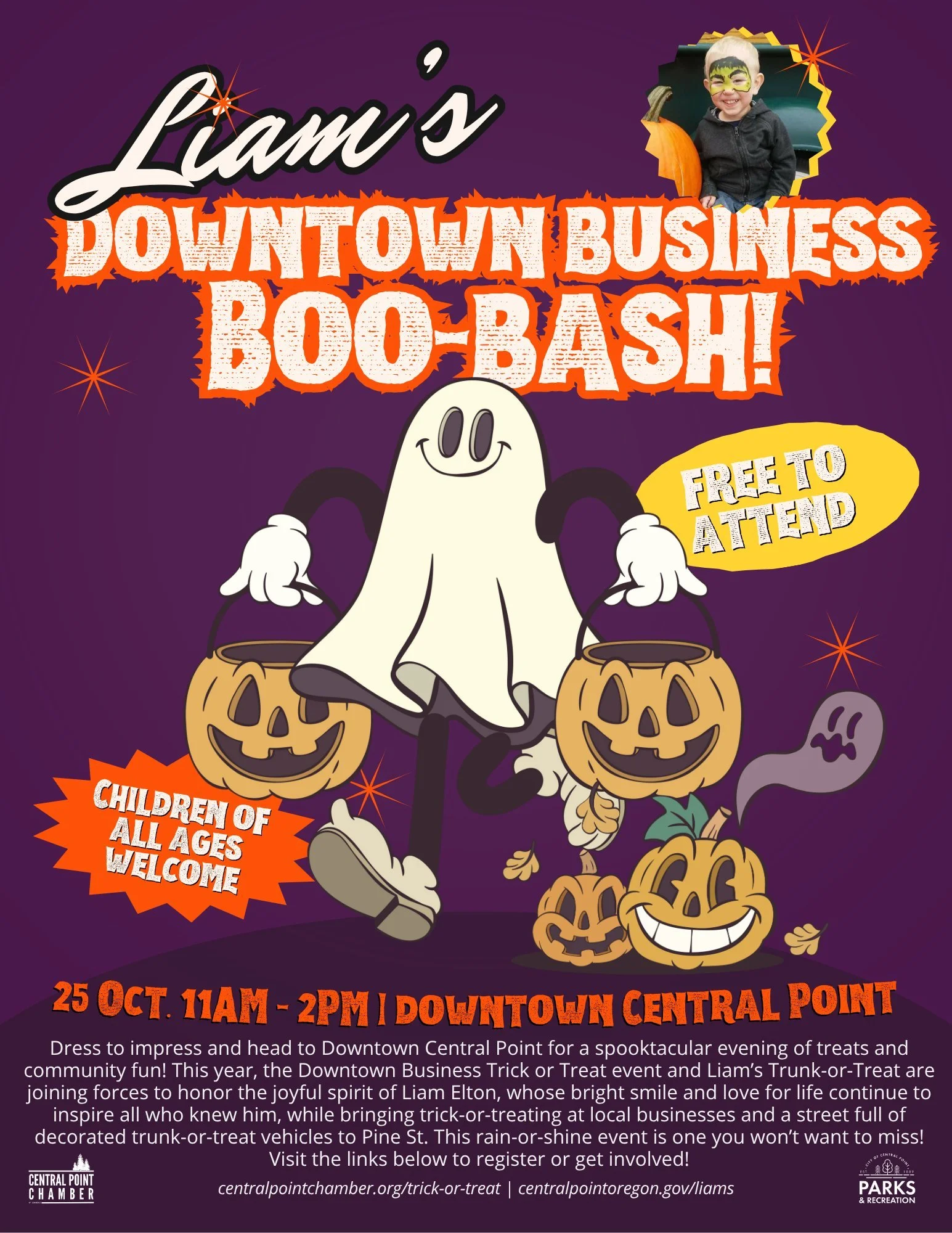 2025 Liam's Downtown Business Boo Bash formerly Liam's Trunk or Treat in Central Point