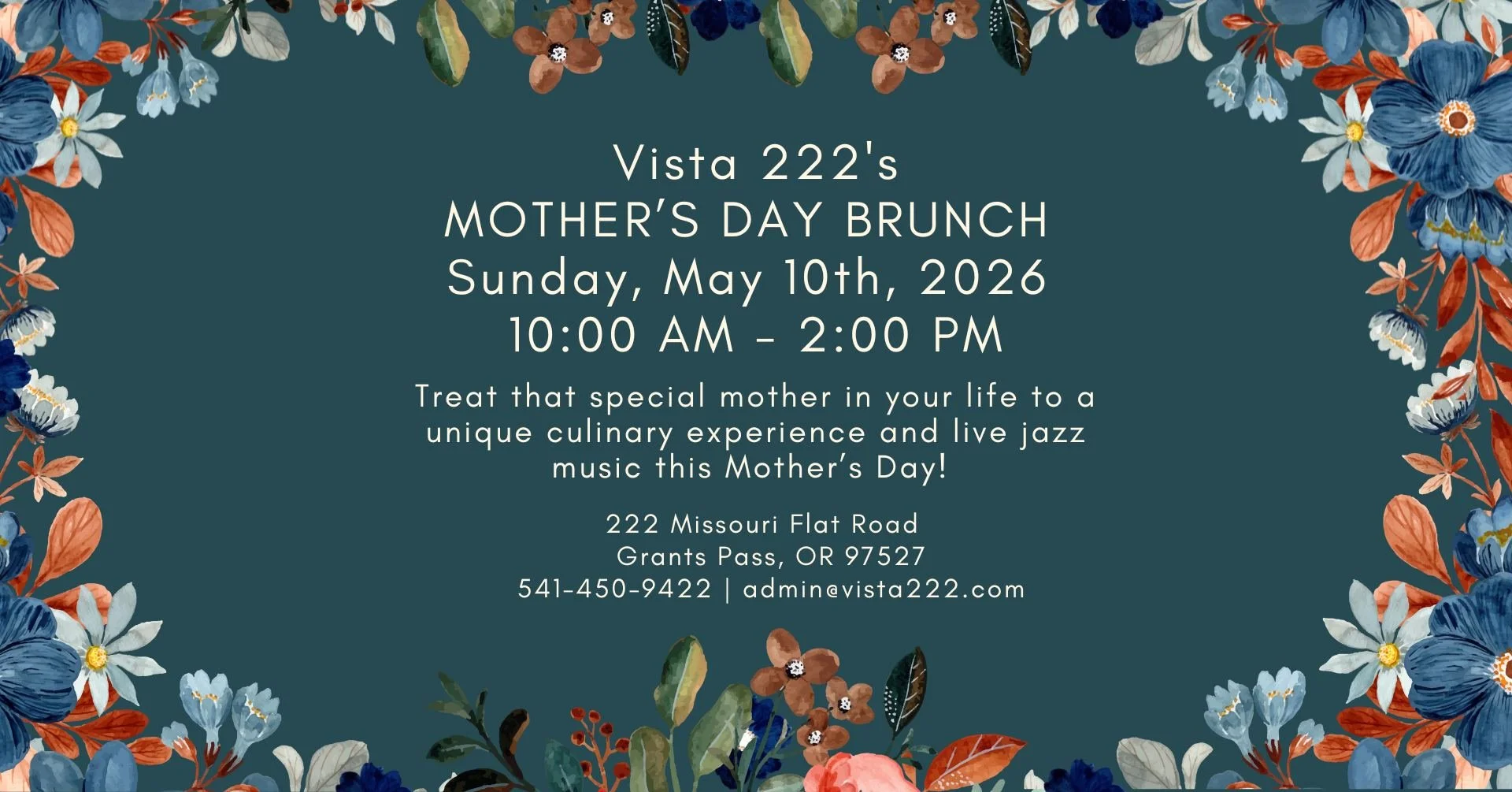 Vista 222 Mother's Day Brunch