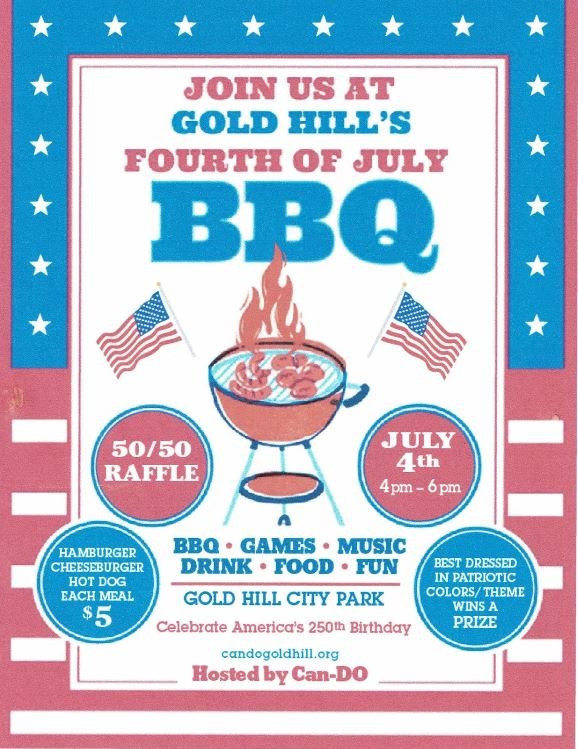Gold Hill July 4th BBQ in City Park