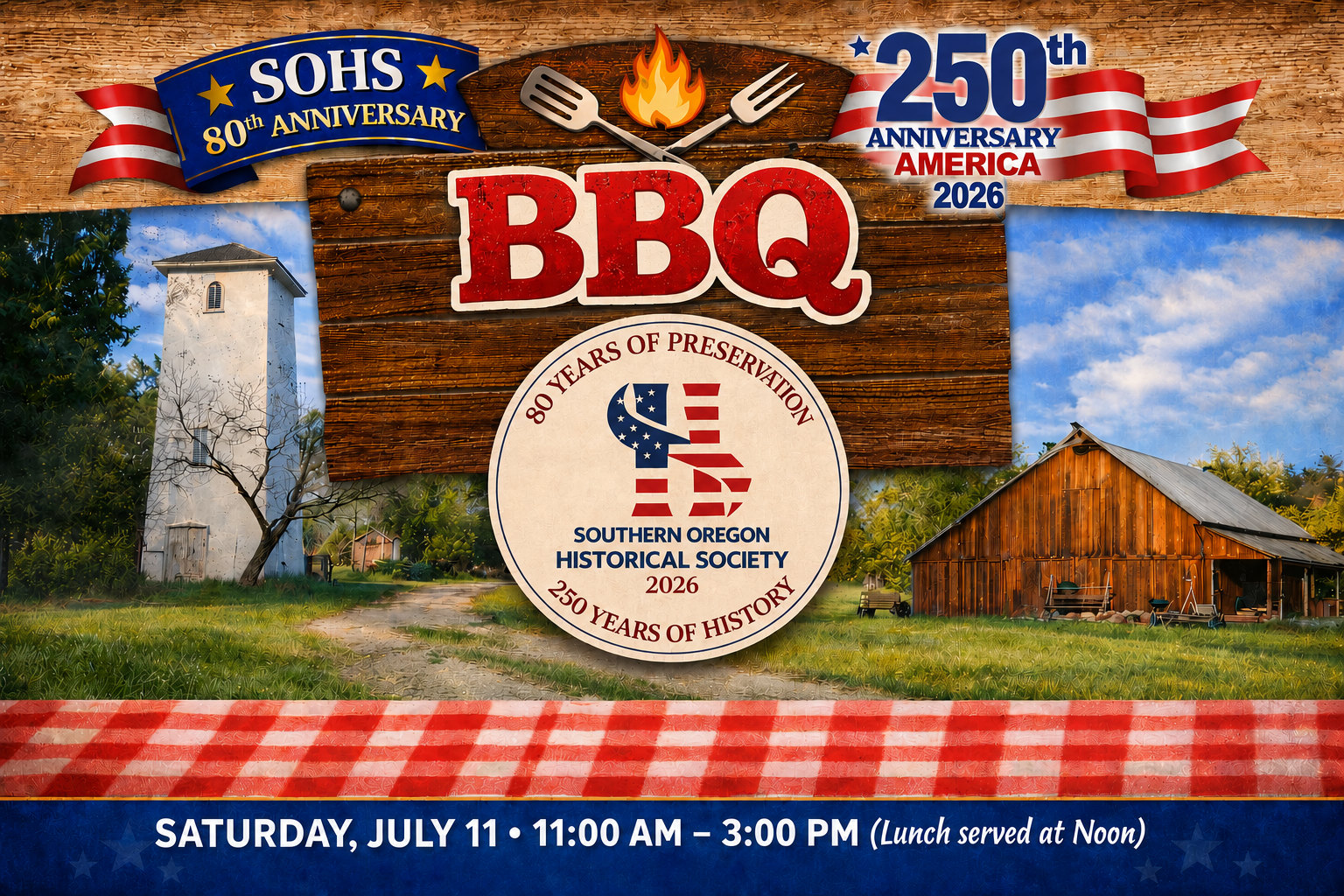   SOHS 80th Anniversary BBQ &amp; America’s 250th Anniversary Celebration