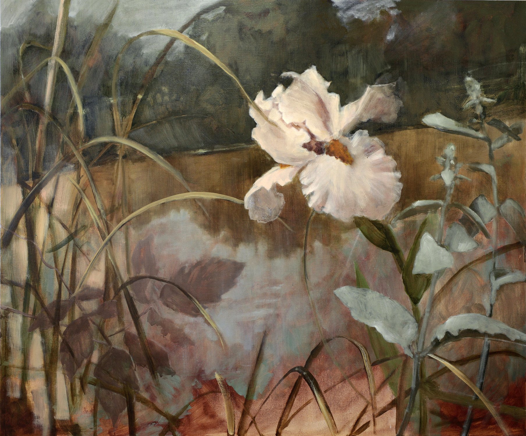   By The Pond (for Claude) , 2017  oil on linen, 151 x 183cm 