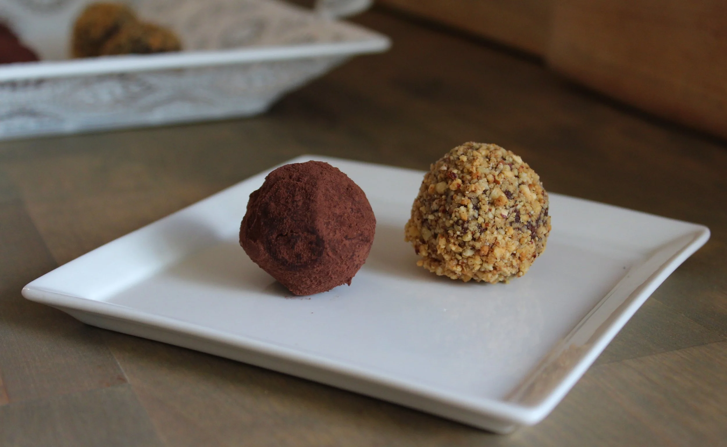 Dark Chocolate Hazelnut Truffles 