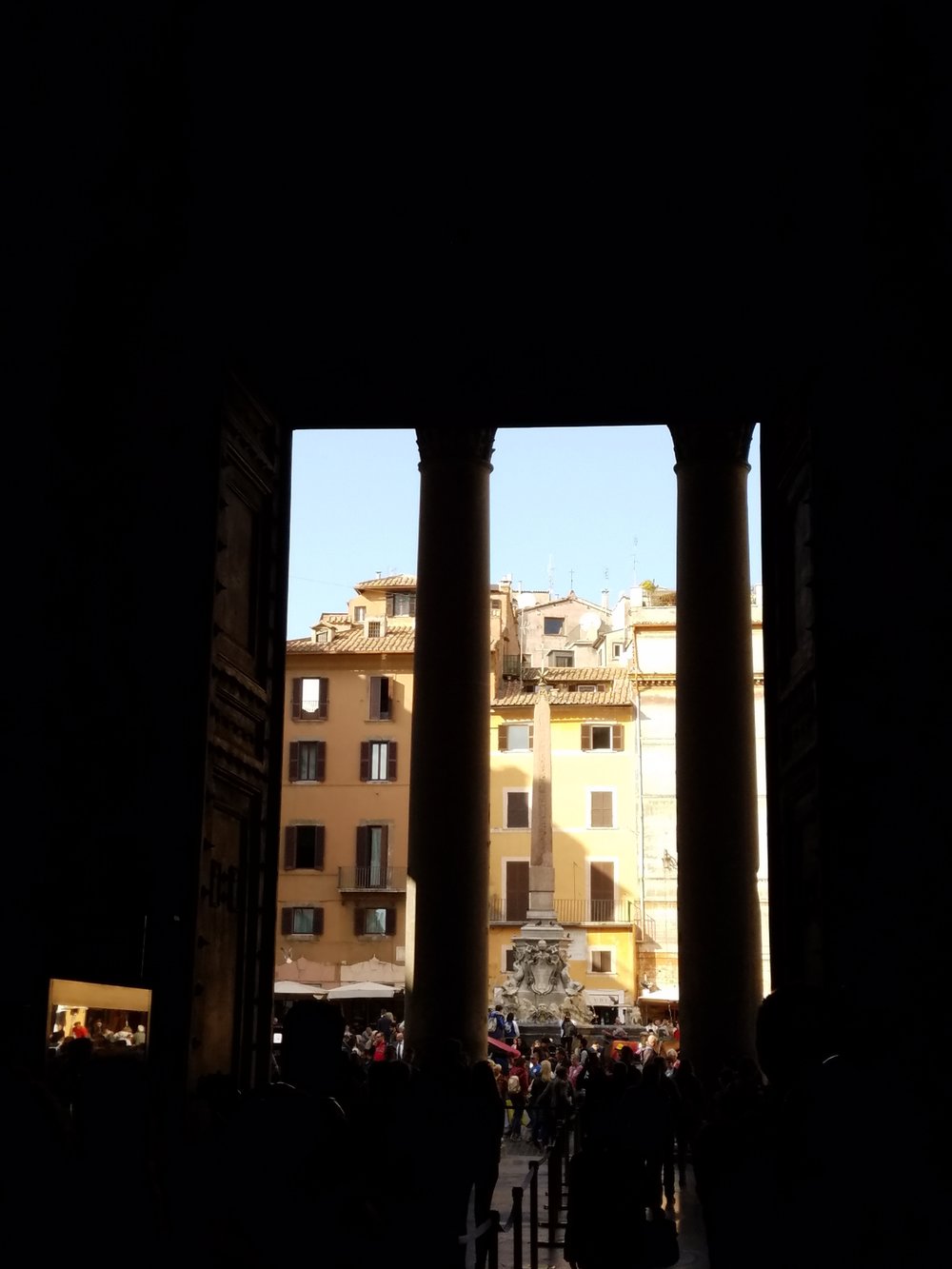 Looking out from The Pantheon