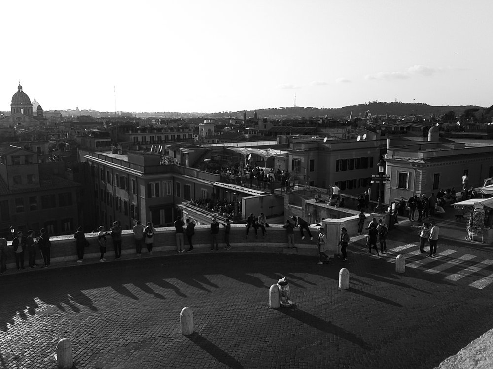 View from the top of the Spanish Steps