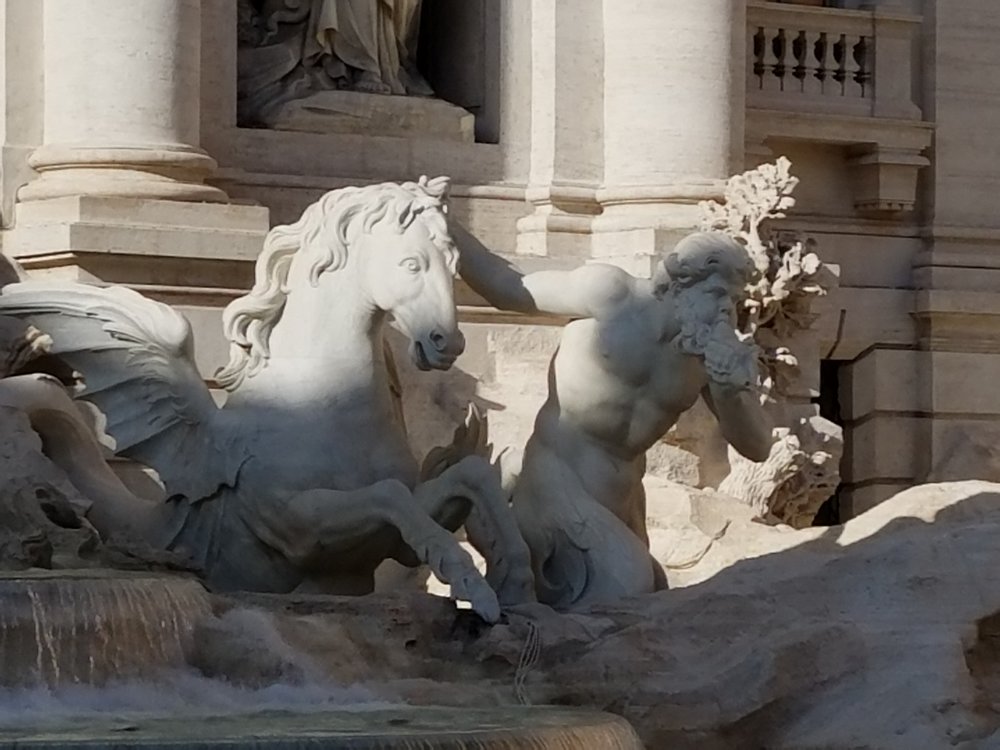 Horse statue at The Trevi Fountain