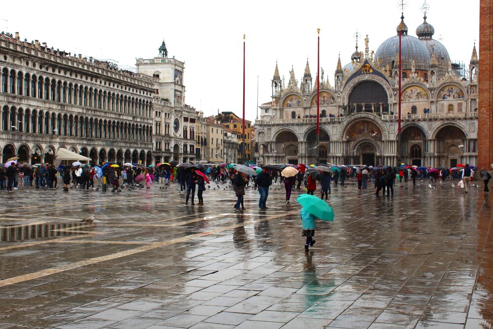 Rainy day in Piazza San Marco - Venice