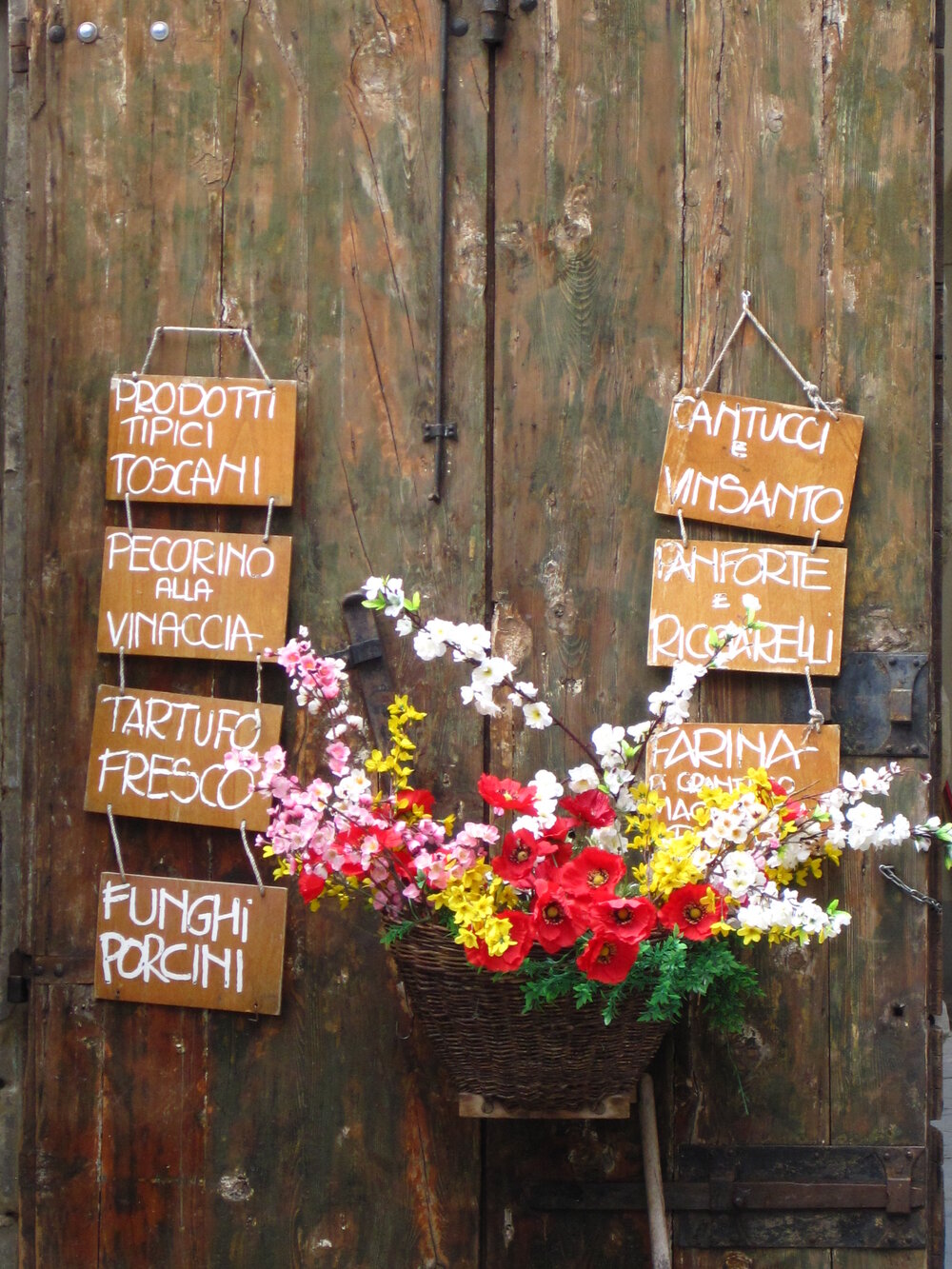 Shop signs in Tuscany