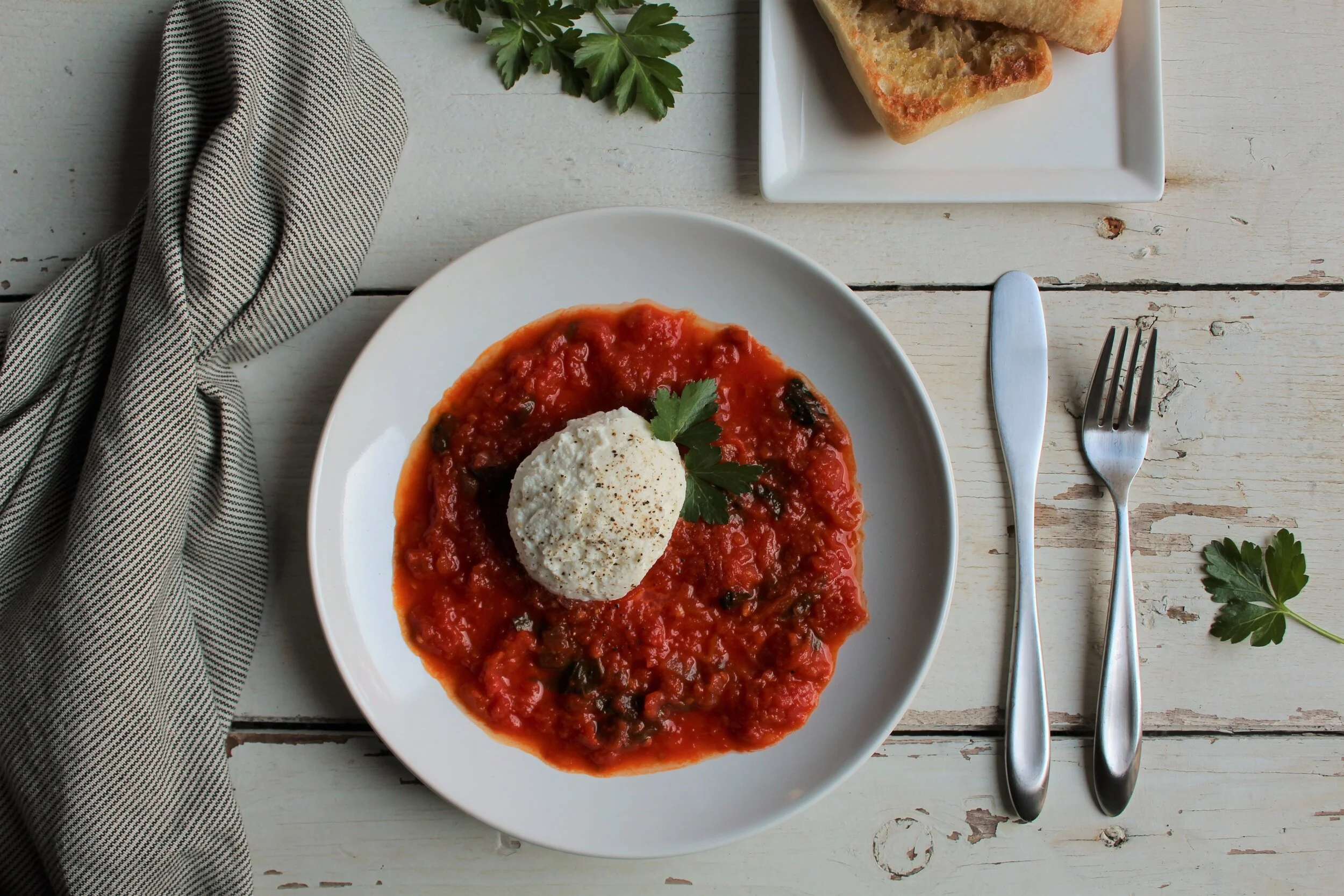 Sugo Rosso (Red Sauce) with Ricotta Cheese