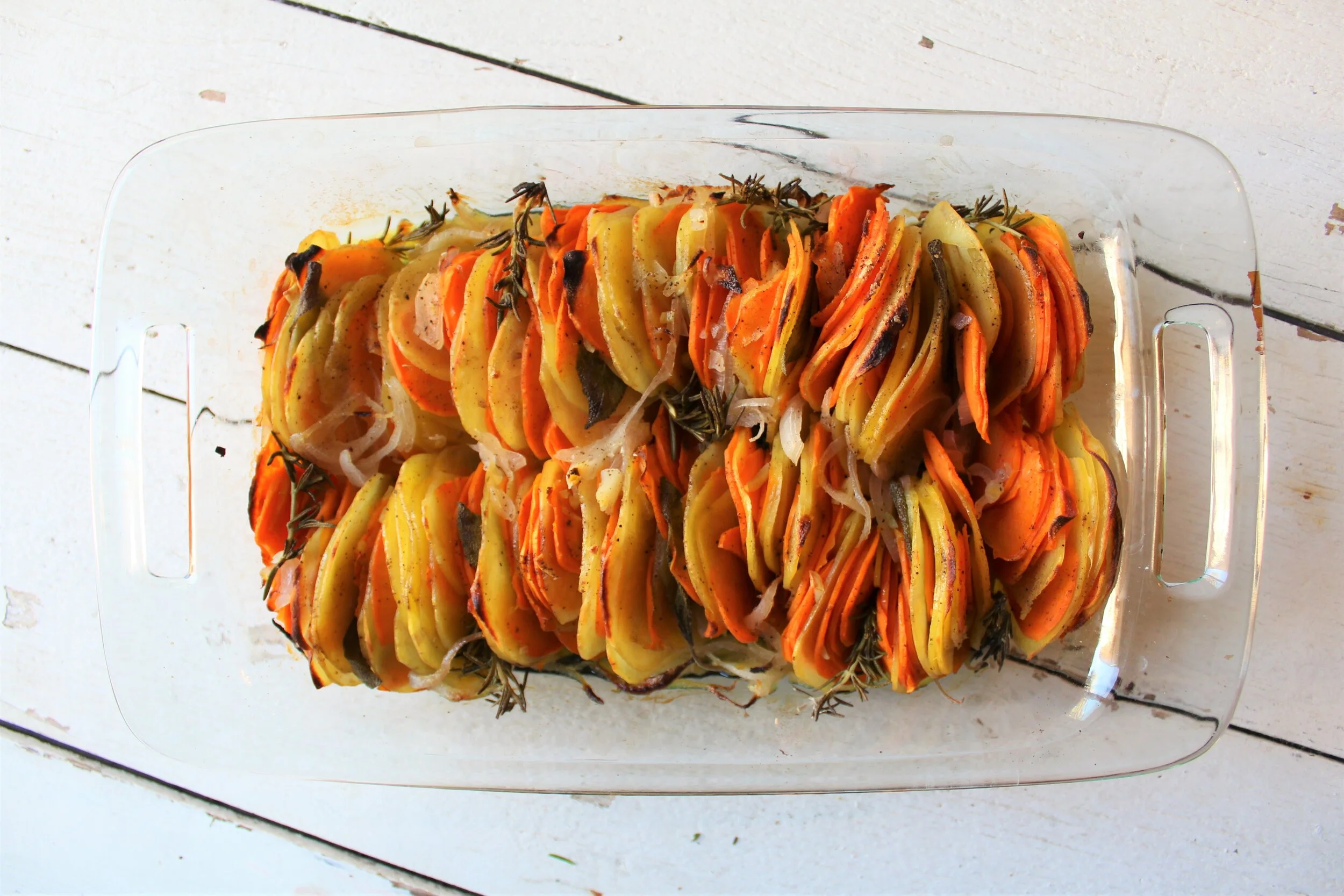 Roasted Potatoes &amp; Yams with Herbs