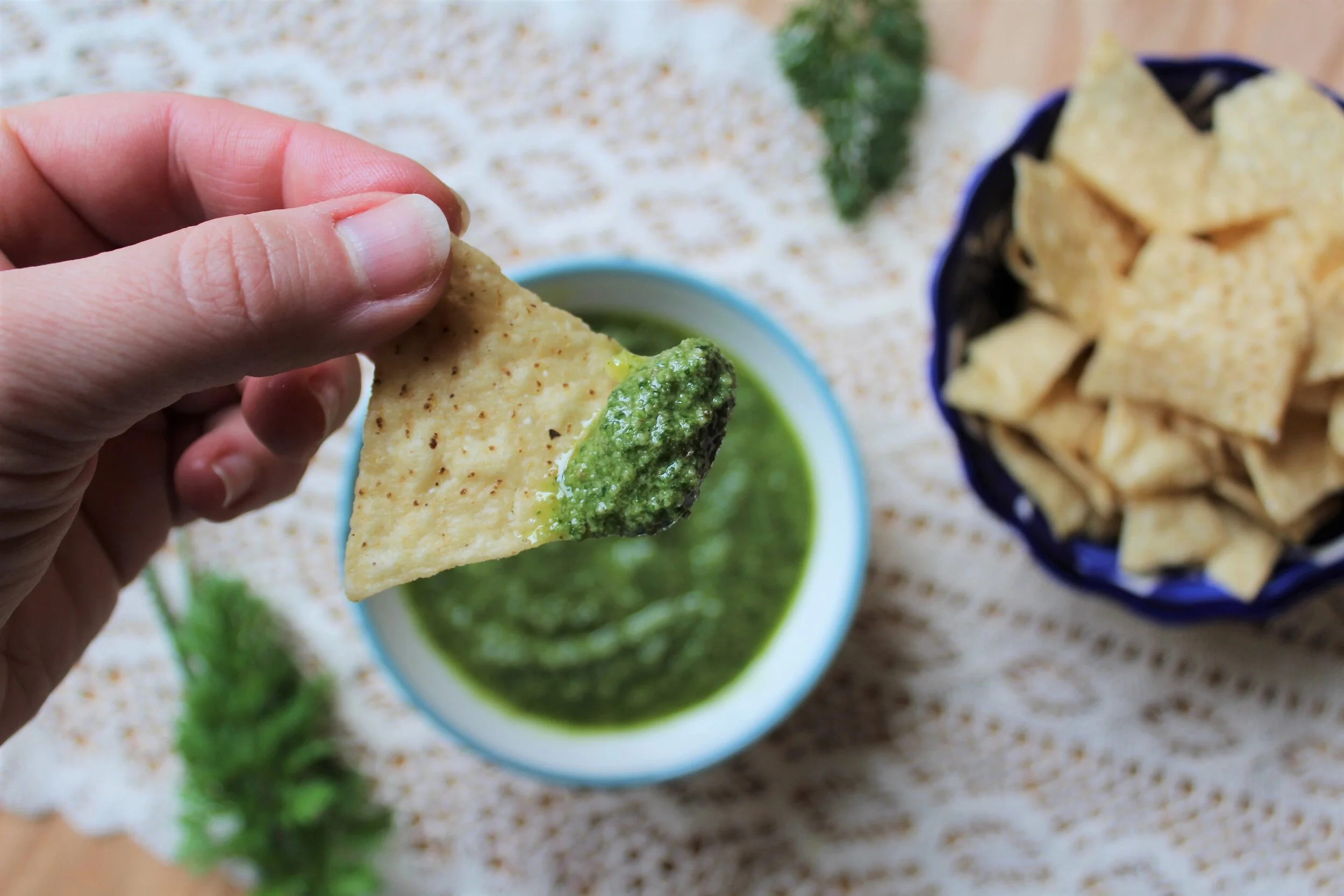 Carrot Top &amp; Spinach Pesto