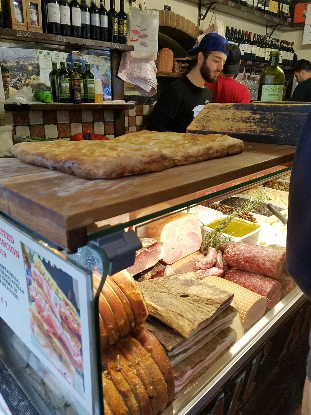 Focaccia &amp; meats from All'antico Vinaio