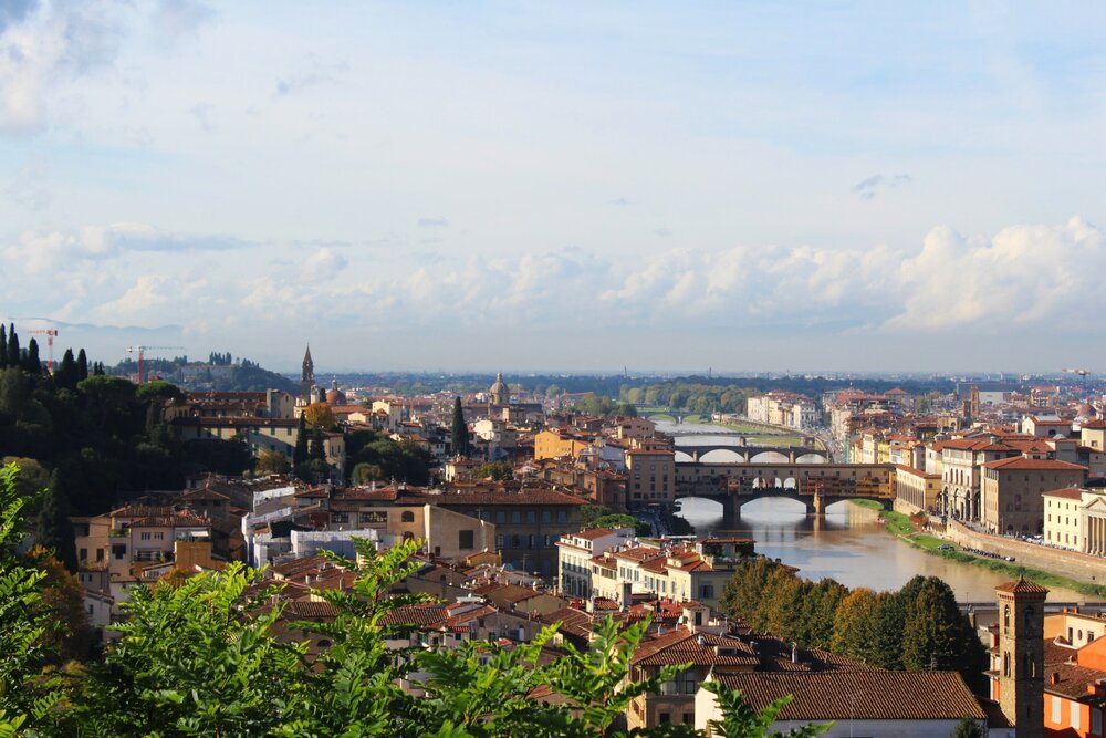 View of the Ponte Vecchio from Piazzale Michelangelo