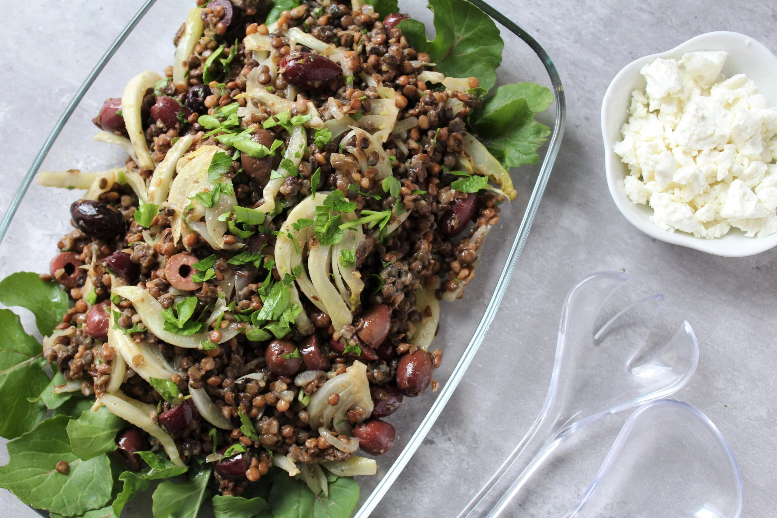 Fennel &amp; Lentils Salad with Olives