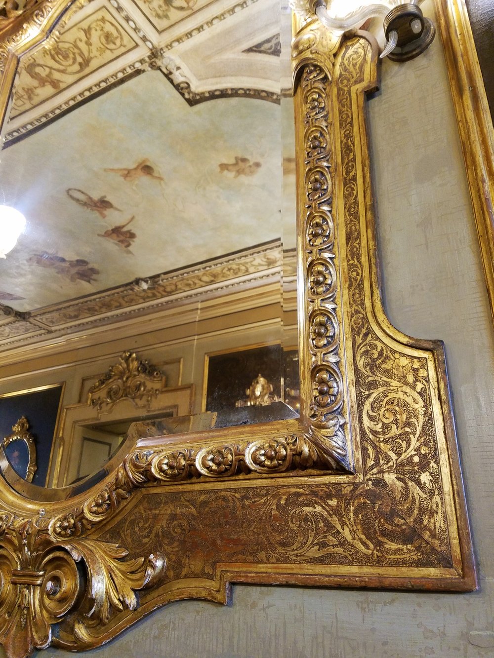 One of the mirrors at Caffè Florian