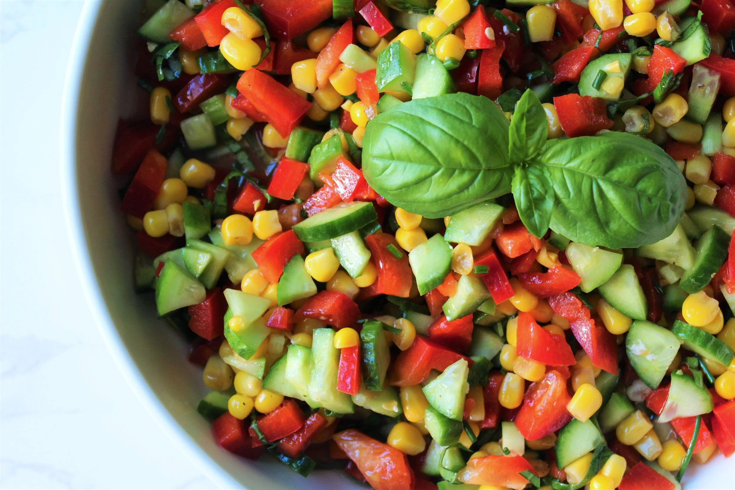 Bell Pepper and Corn Summer Salad or Salsa