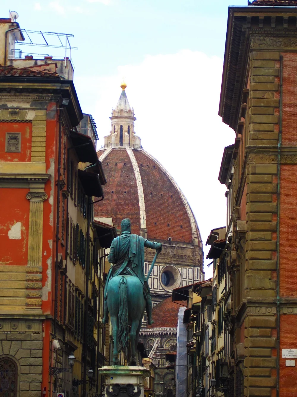 View of the Duomo from Piazza della Santissima Annunziata