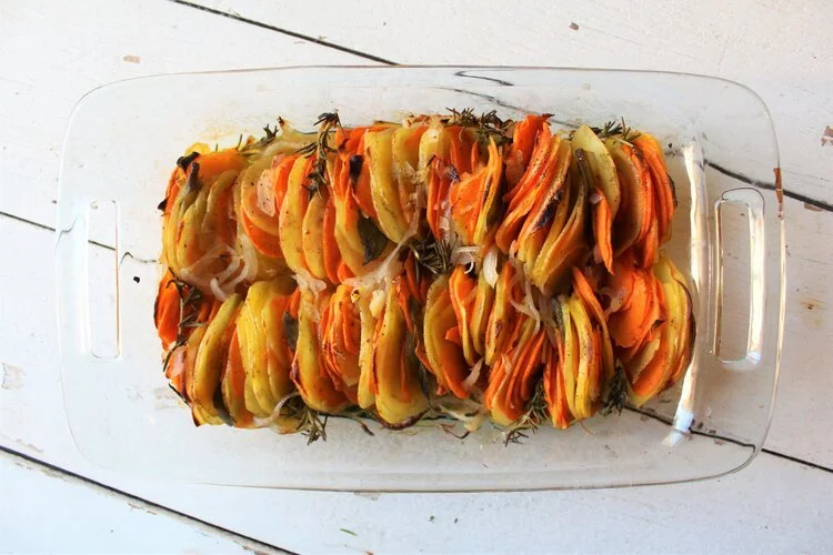 Roasted Potatoes &amp; Yams with Herbs