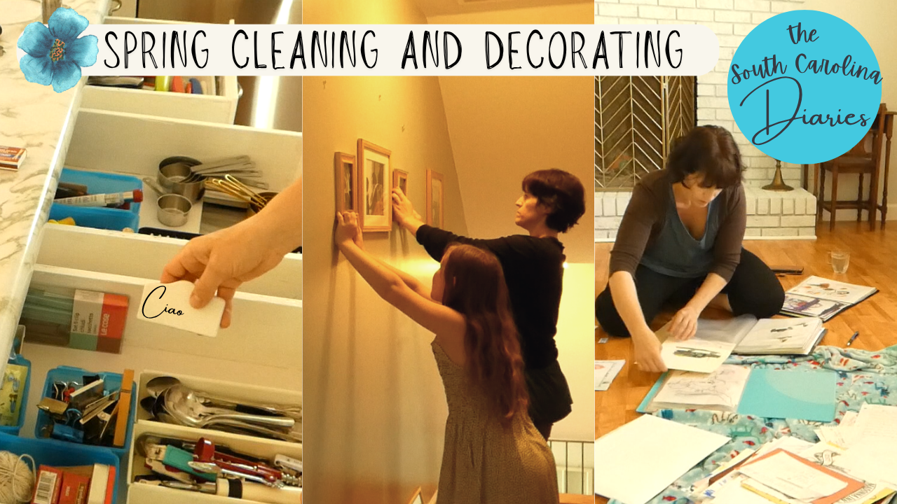 Creating a kids art wall, re-decorating and spring cleaning