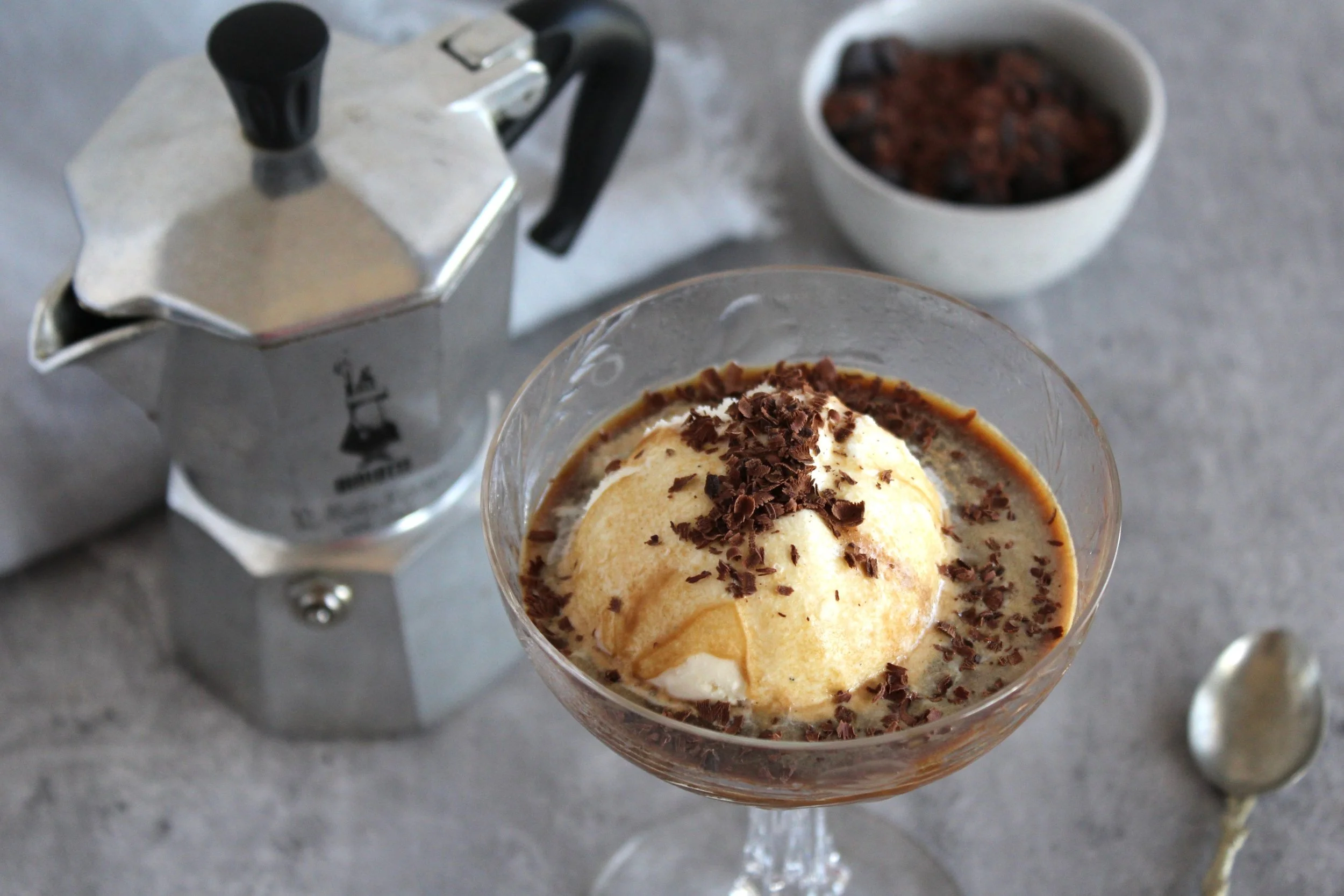 Italian Affogato with Amaretto