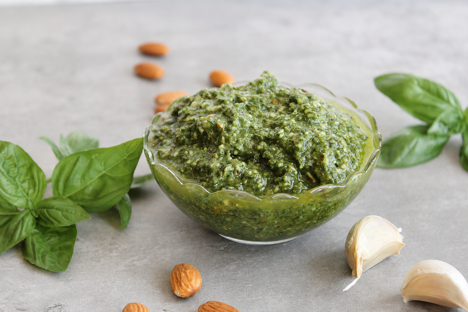 Fresh Basil Pesto With Almonds