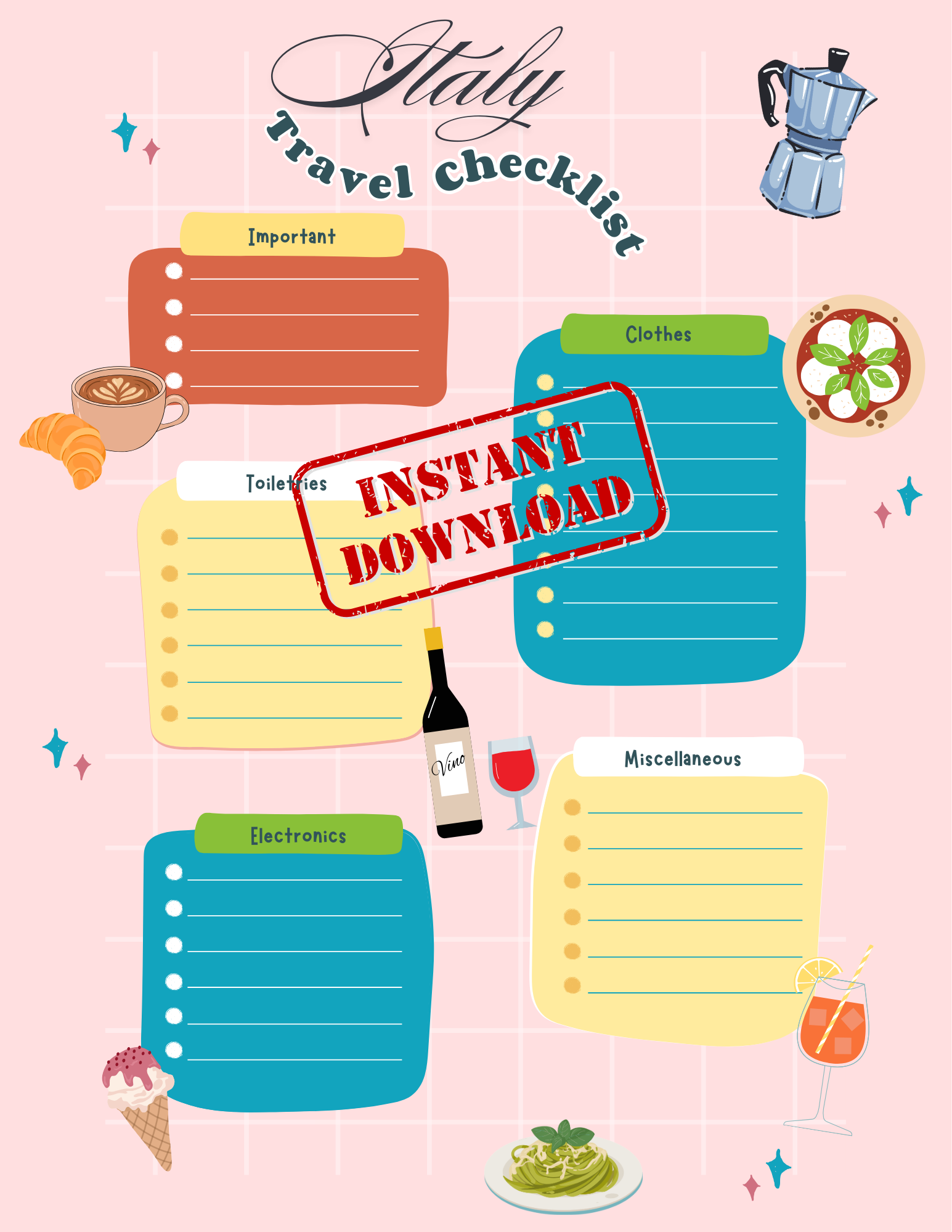La Dolce Vita Travel  Checklist