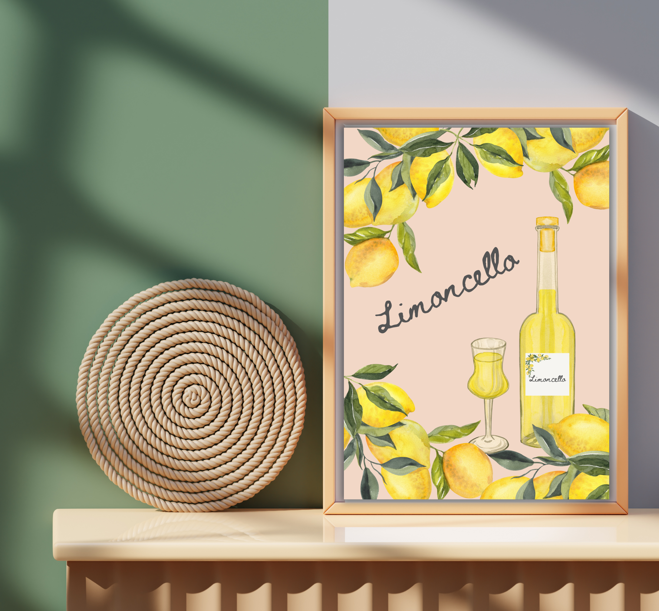 The Sweet Life - Limoncello Italian liqueur wall art