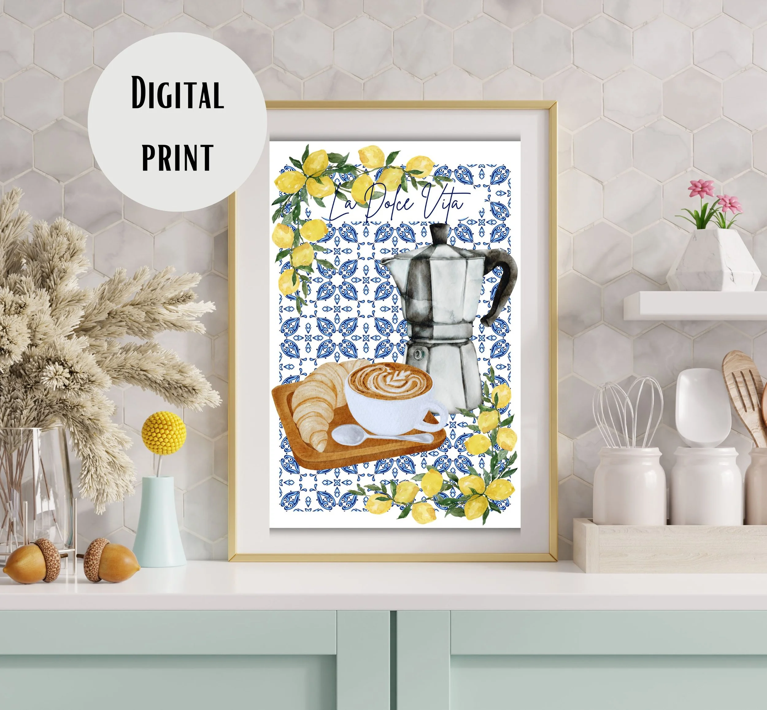 La Dolce Vita Morning - Majolica tiles, Cappuccinos, and Cornetti