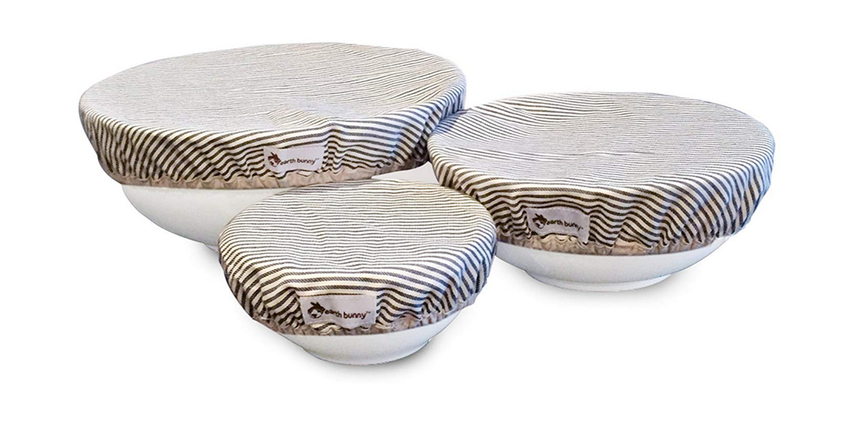 Fabric Bowl Covers - Blue Stripe